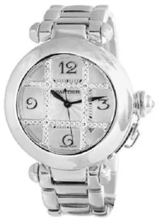 Cartier Pasha 2529 18k white gold Silver