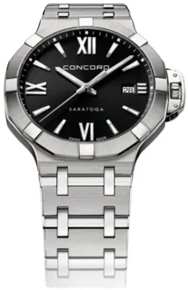 Concord Saratoga 0320455 40mm Stainless steel Black