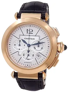 Cartier Pasha Chronograph W3019951 18k rose gold Silver