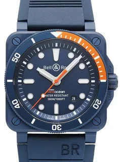 Bell & Ross Instruments BR0392-D-TR-CE/SRB Ceramic Blue