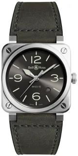 Bell & Ross Instruments BR0392-GC3-ST/SCA Stainless steel Gray