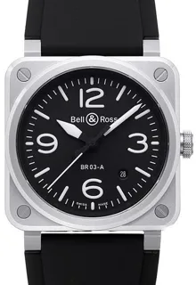 Bell & Ross Instruments BR03A-BL-ST/SRB Stainless steel Black