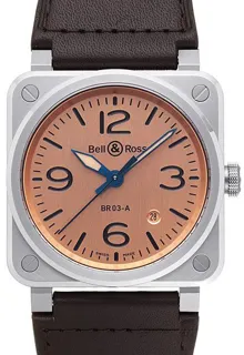 Bell & Ross BR 03 COPPER BR03A-GB-ST/SCA Stainless steel Salmon