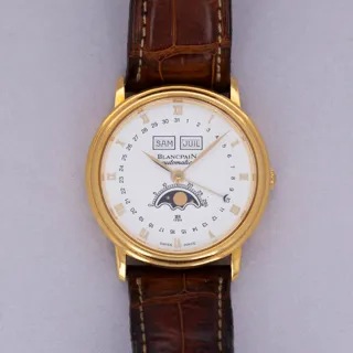 Blancpain Villeret 6595 18k yellow gold White