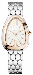 Bulgari Serpenti Seduttori 33mm 18kt rose gold white silver opaline