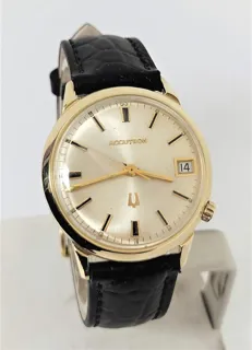 Bulova Accutron 14k yellow gold White