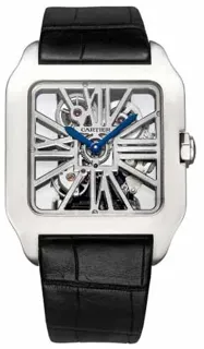 Cartier Santos Dumont 18k white gold Silver