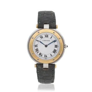 Cartier Santos Ronde Stainless steel and 18k yellow gold White