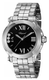 Chopard Happy Sport Stainless steel Black