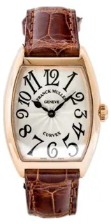 Franck Muller Cintree Curvex 7502 QZ RELIEF 18k rose gold Silver