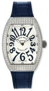 Franck Muller Vanguard V 32 QZ AC BU Stainless steel and Diamond White