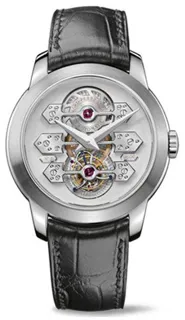 Girard-Perregaux Tourbillon 99153-53-000-BK6A 18k white gold Silver