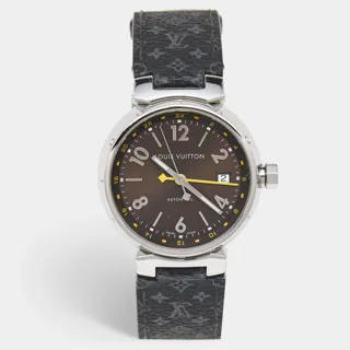 Louis Vuitton Tambour GMT Q1131 Stainless steel Brown