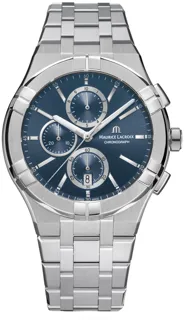 Maurice Lacroix Aikon Quarz Chronograph AI1118-SS002-430-1 Stainless steel Blue