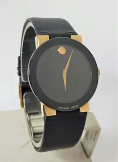 Movado Museum 44.55.877 18k yellow gold Black