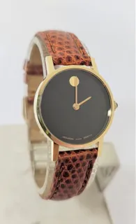 Movado Museum 36 2180 305 14k yellow gold Black