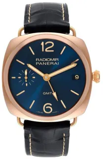 Panerai Radiomir 3 Days GMT Oro Rosso PAM 00598 Red gold Blue