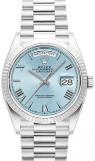 Rolex Day-Date 36 128236 36mm Platinum pavé