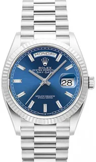 Rolex Day-Date 36 128236 Platinum Blue