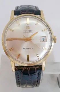 Tissot Visodate 34.5mm 18k yellow gold White