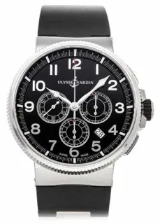 Ulysse Nardin Marine Chronograph 1503-150-3/62 Stainless steel Black