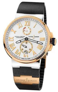 Ulysse Nardin Marine Chronometer Manufacture 1185-122-3/41 Rose gold and Stainless steel Silver