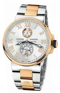 Ulysse Nardin Marine Chronometer Manufacture 1185-122-8M/41 V2 Rose gold and Stainless steel Silver