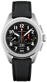 Zenith Pilot Big Date Flyback 03.4000.3652/21.I001 Stainless steel Black