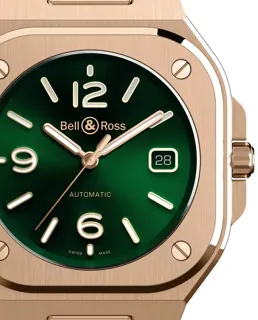 Bell & Ross BR05G BR05A-GN-PG/SCR Rose gold Green