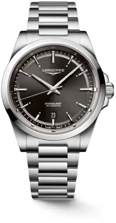 Longines Conquest L38304526 Stainless steel Black