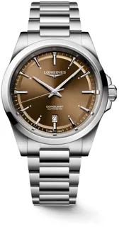 Longines Conquest L38304626 Stainless steel Brown