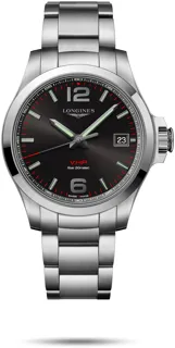 Longines Conquest L3.716.4.56.6 Stainless steel Black