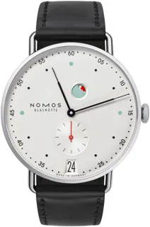 NOMOS Metro Date Power Reserve 1101 Stainless steel White