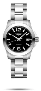 Longines Conquest L3.377.4.58.6 Stainless steel Black