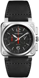 Bell & Ross BR039 BR0394-BLC-ST/SCA 42mm Stainless steel Black