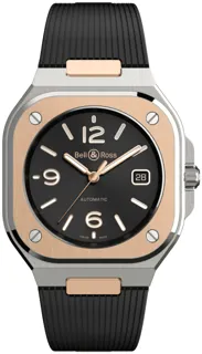 Bell & Ross Instruments BR05A-BL-STPG/SRB Rose gold and Stainless steel Black