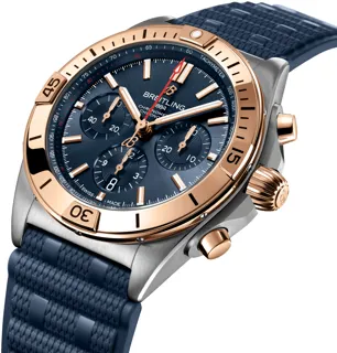 Breitling Chronomat B01 UB0134101C1S1 Rose gold and Stainless steel Blue