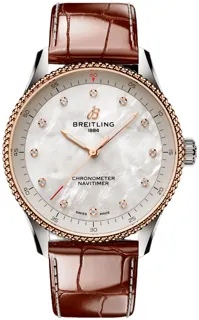 Breitling Navitimer U77320E61A1P1 Stainless steel and Red gold White