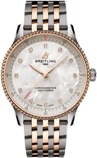 Breitling Navitimer U77320E61A1U1 Stainless steel and Red gold White