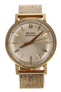 Bulova Accutron 18ct Gold Silver