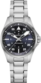 Hamilton Khaki Aviation H76215140 Stainless steel Blue