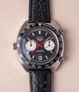 Heuer Autavia Chronograph 11063V Stainless steel Black