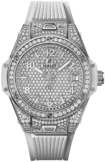 Hublot One Click Steel White Full Pave 465.SE.9010.RW.1604 Stainless steel White