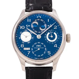 IWC Portugieser IW503203 White gold Blue