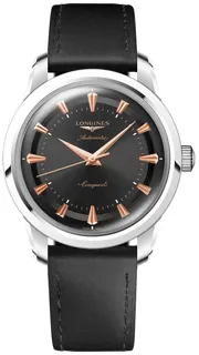 Longines Conquest Heritage L16494522 Stainless steel Black