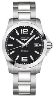 Longines Conquest L3.776.4.58.6 Stainless steel Black