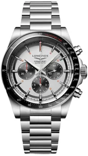 Longines Conquest L38354726 Stainless steel Black and Silver