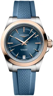 Longines Conquest L3.430.5.92.9 Stainless steel$rose gold Blue