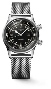 Longines Heritage L3.374.4.50.6 Stainless steel Black