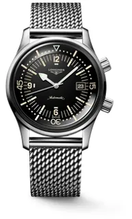 Longines Heritage L37744506 Stainless steel Black